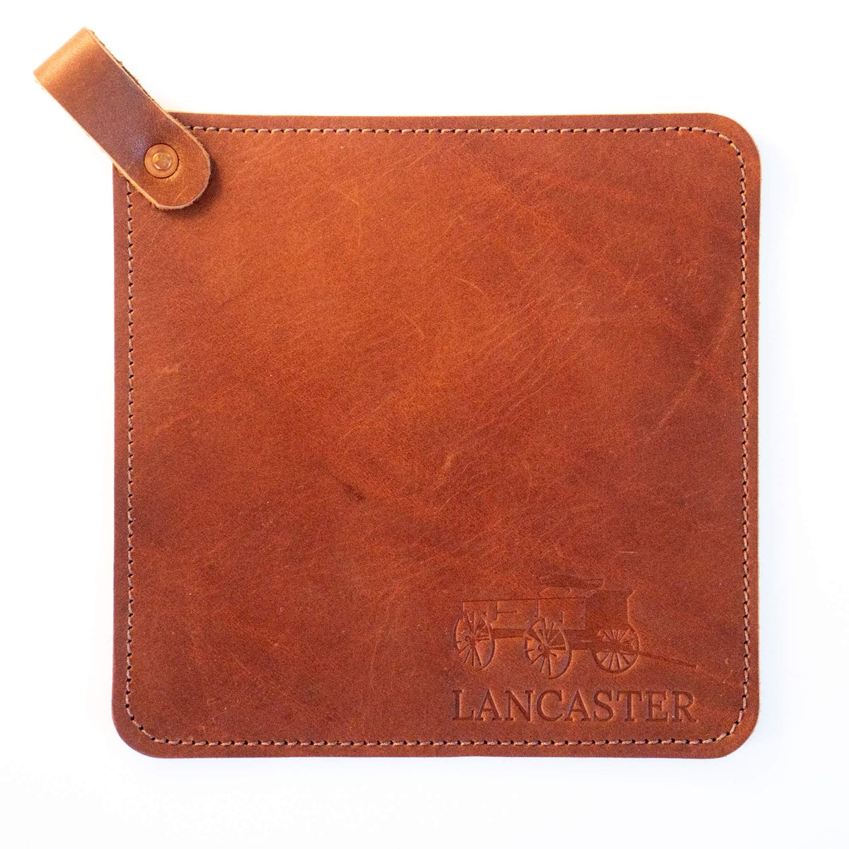 Leather Pot Holder - Double Layered, Handmade Hot Pot Holders - Best Kitchen Hot Pads/Potholders - Made in The USA