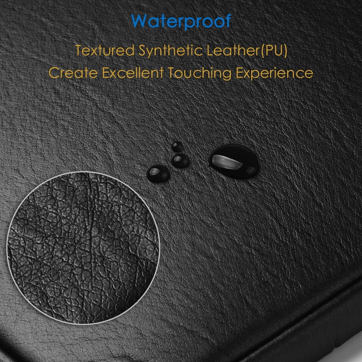 CCPK 15.6" Laptop Sleeve Compatible for 16" MacBook Pro 16 Inch 15" Mac Hp Acer Aspire 5 Samsung Lenovo Surface Book Envy x360 15 In Computer Cover 16in PC Carrying Case 15.6 Inch Bag PU Leather Black
