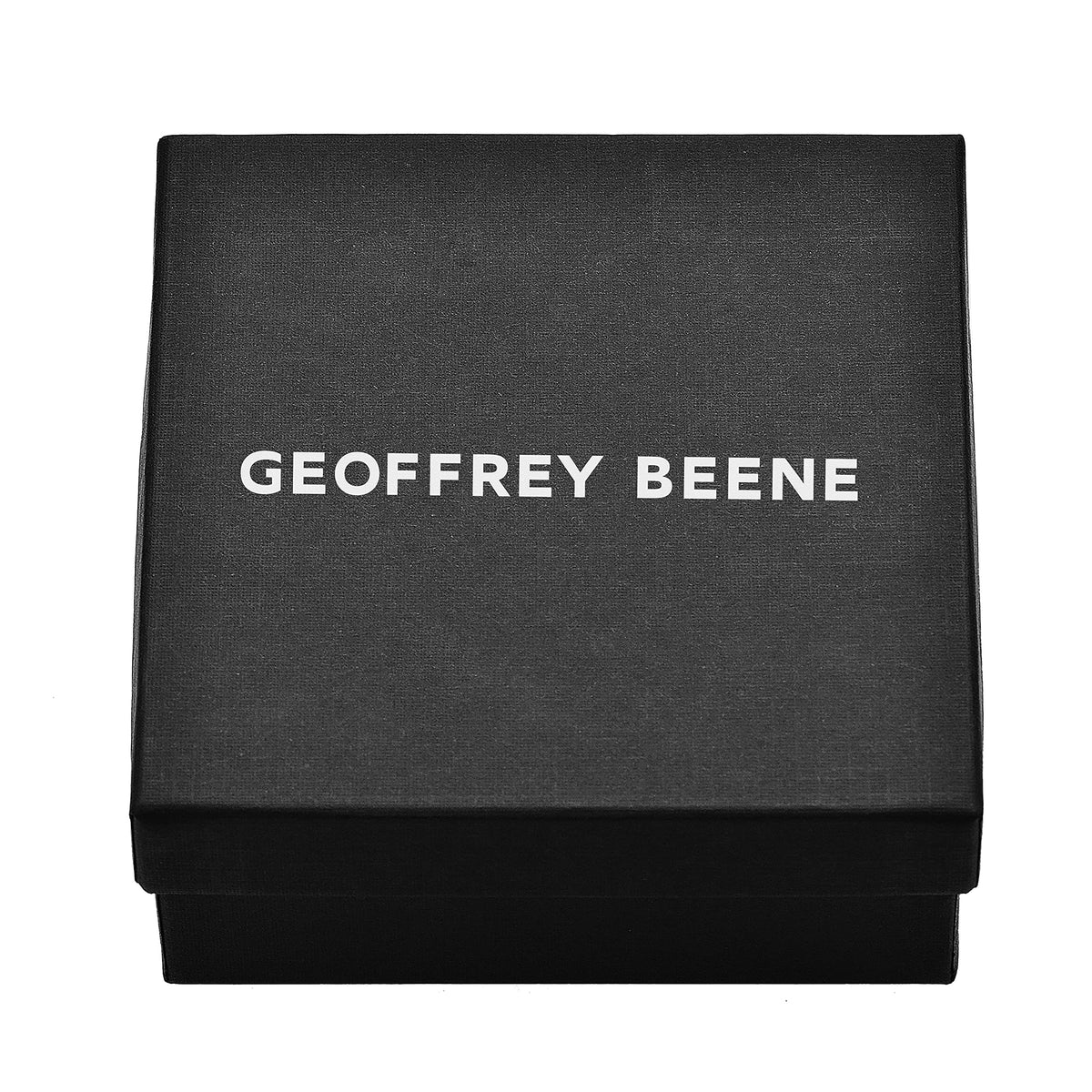 Geoffrey Beene Men’s Stainless Steel Double Franco Chain Black Bracelet with Extension (Black, 8.5")