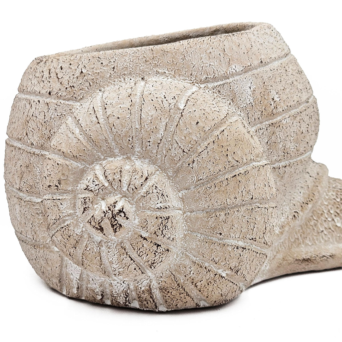 A&B Home Snail Planter - Decorative Weathered Cement Pot, Plant Holder for Home and Garden, Living Room Coffee Table Flower Vase Garden Patio Accent Piece, 8.3" x 7.1" x 4.7"
