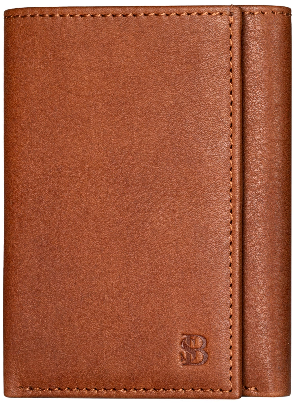 SERMAN BRANDS Trifold Wallet for Men - RFID Blocking Full Grain Leather, 11 Card Slots & ID Window, Slim Everyday Carry, Durable Stitching, Gift for Him