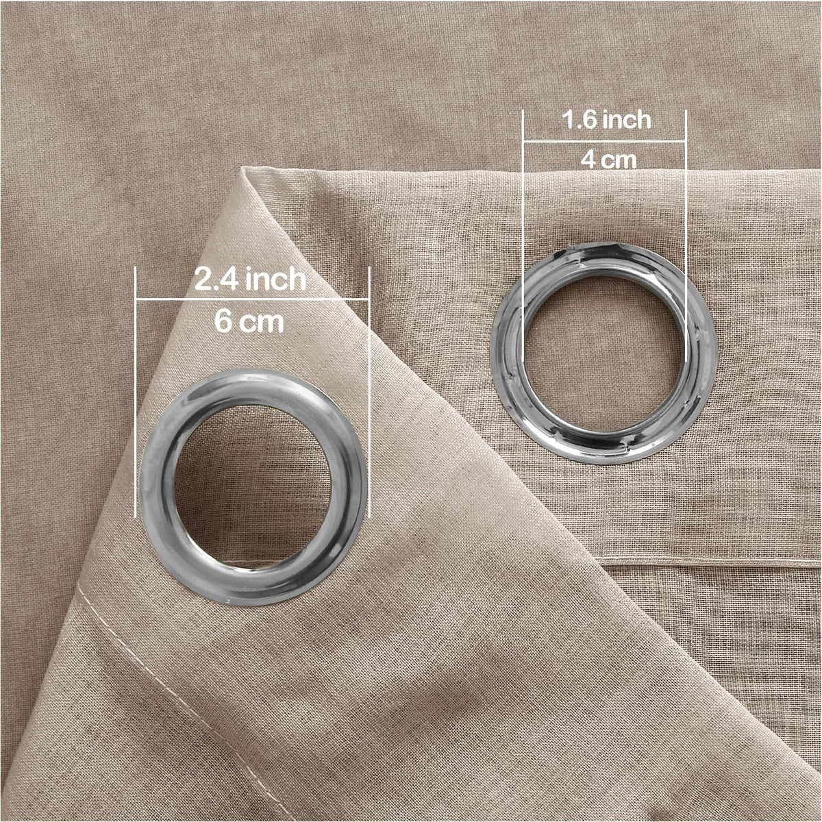 DWCN Faux Linen Ombre Sheer Curtains - Gradient Semi Voile Grommet Top Window Curtains for Bedroom and Living Room, Set of 2 Panels, 52 x 84 Inches Long, Chocolate Brown