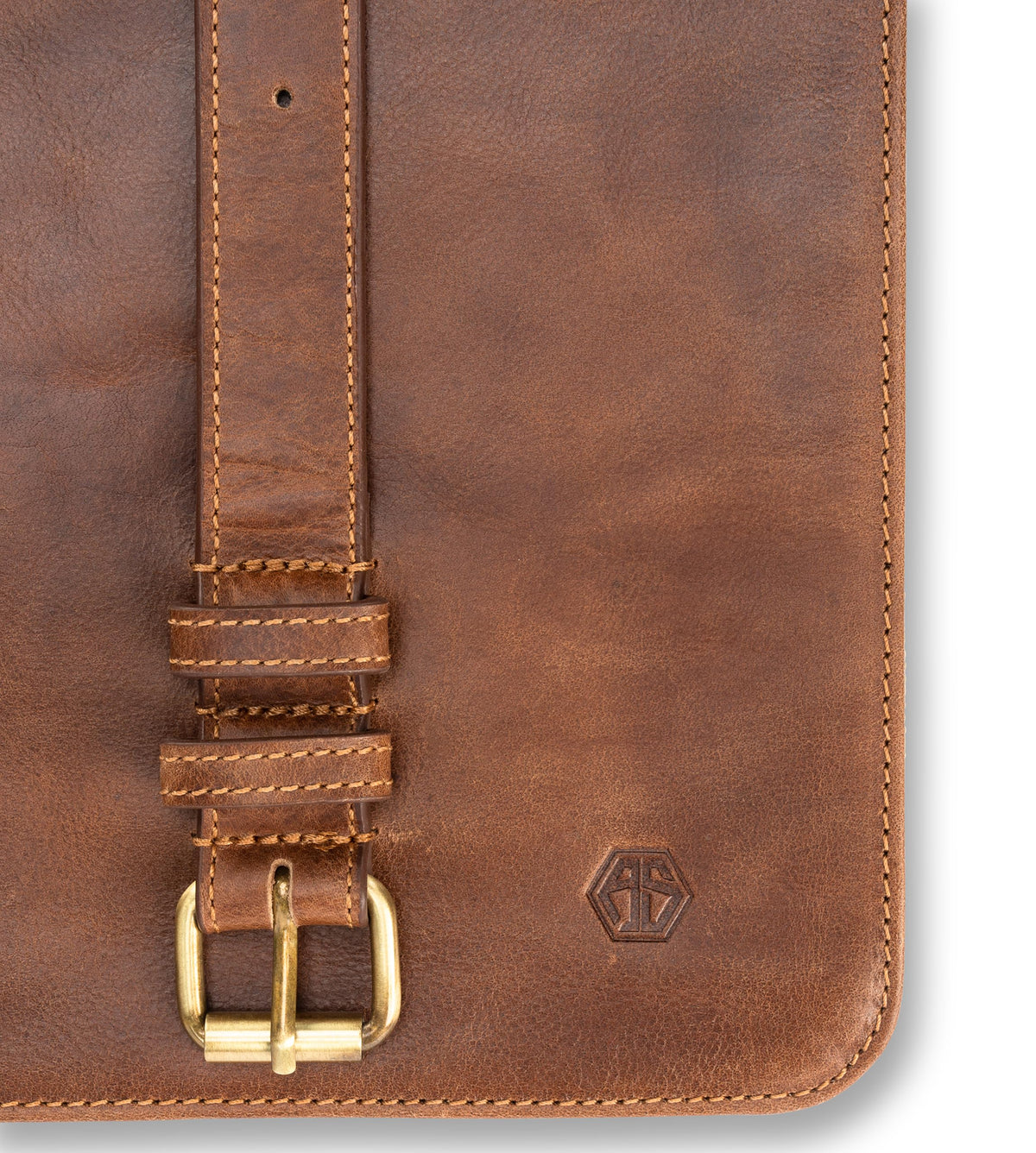 Angus Stoke knife roll bag, genuine buffalo leather - chef's knife bag with 7 slots + extra accessories bag Soeren (Mahogany)