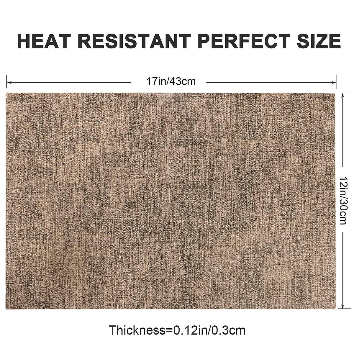 LANDVIEW Leather Heat Resistant Placemats Set of 6 Waterproof Wipeable Washable PU Table Mats,Easy to Clean Anti-Slip (6, Dark Brown)