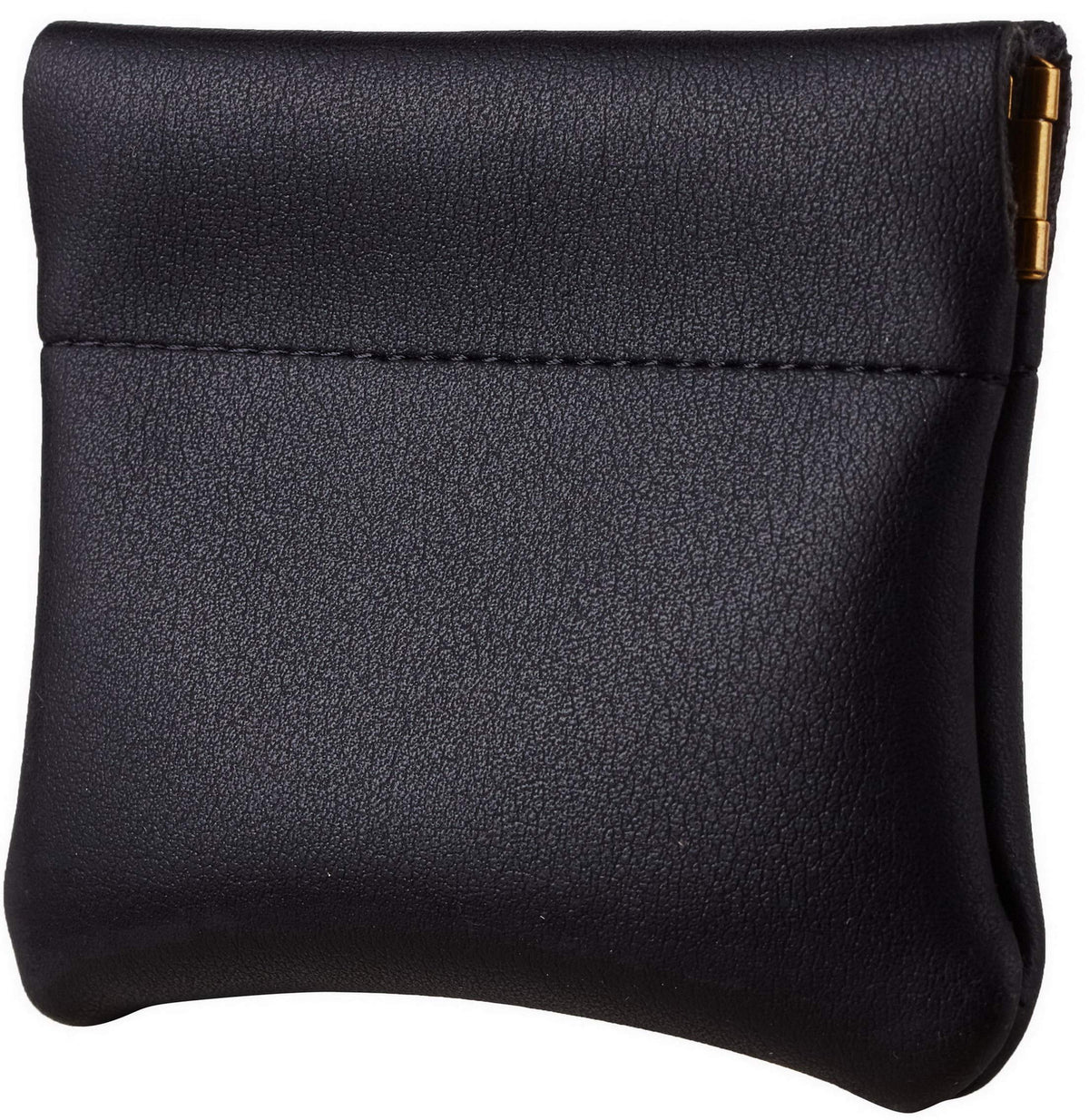 Travelambo Leather Squeeze Coin Purse Pouch Change Holder For Men & Women 2 pcs set (Black)