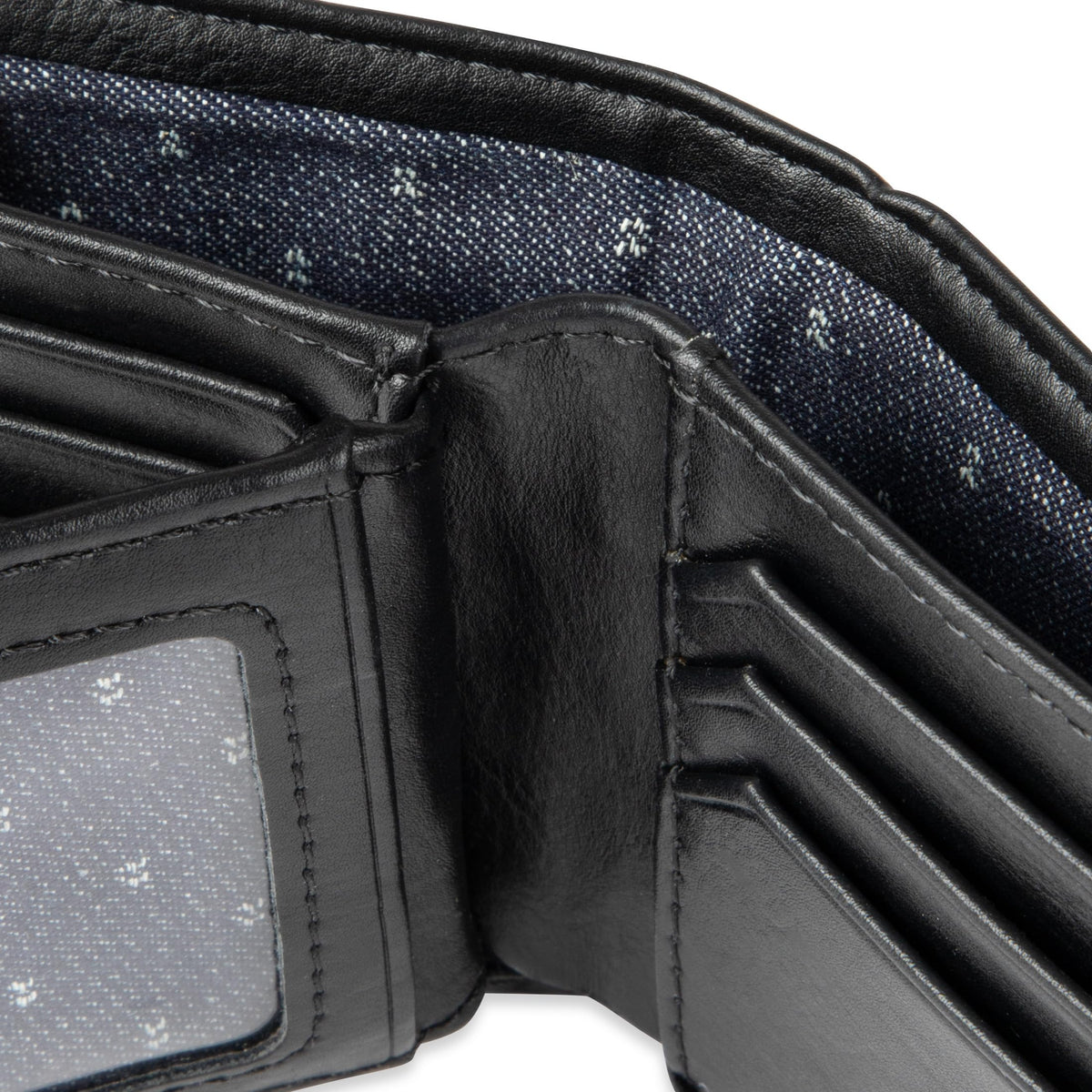 Levi's Men's Extra Capacity Slimfold Wallet, Charcoal Black, One Size