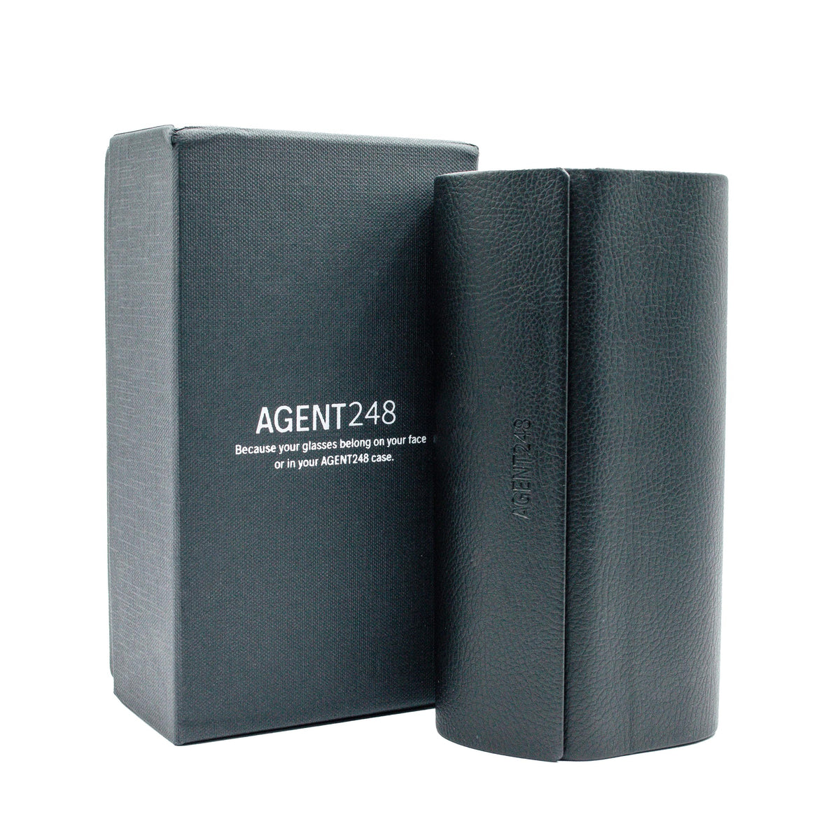 AGENT248 Eyeglass and Sunglass 2-Compartment Travel Case - Black
