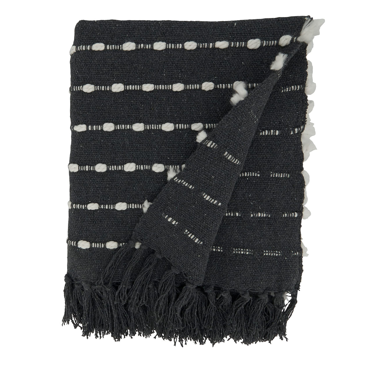 SARO LIFESTYLE Striped Design Throw Blanket