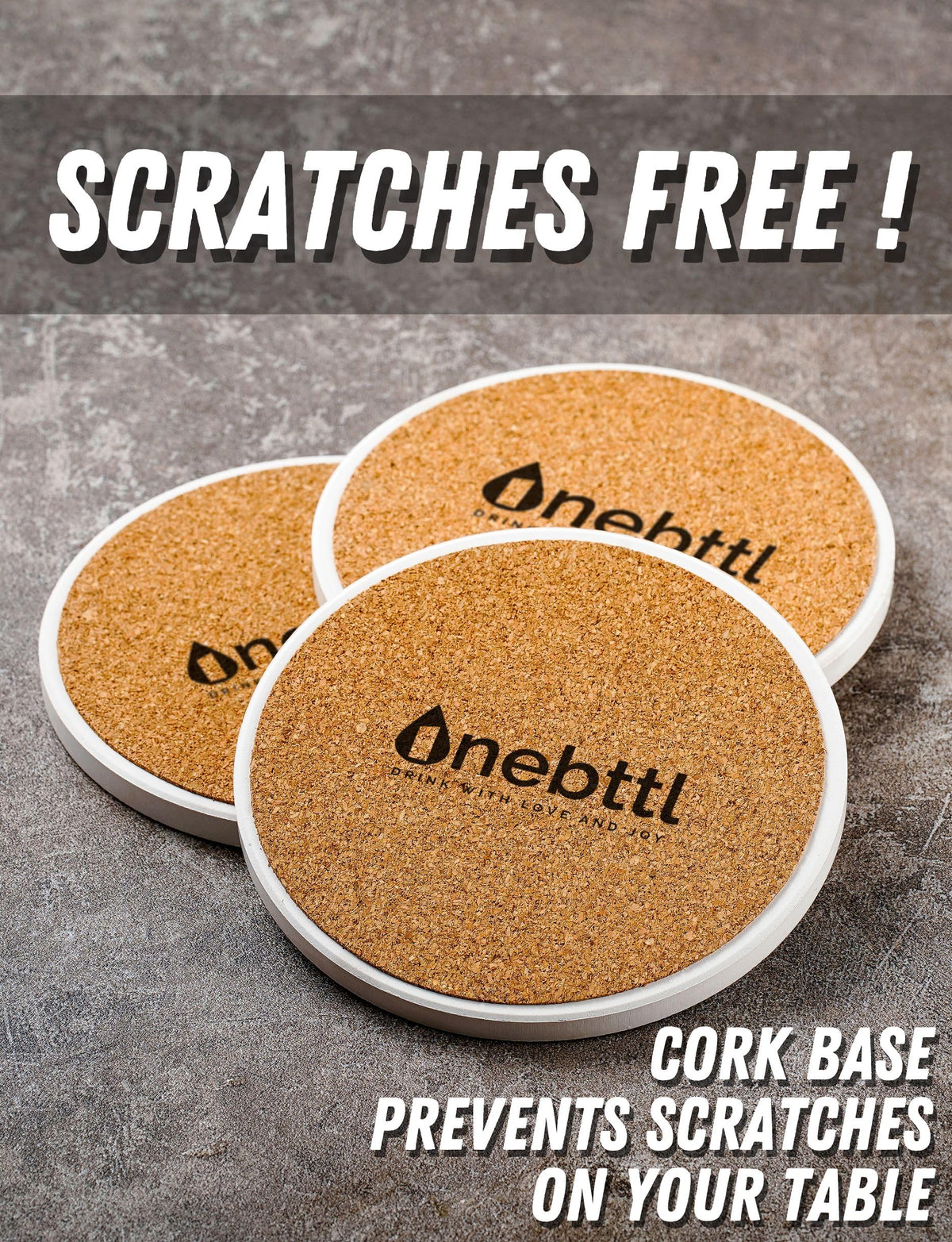 Onebttl Monogram Initial Gifts for Men - The Man The Myth The Legend Ceramic Coaster Set of 6 - with Holder and Absorbent Cork Base - B