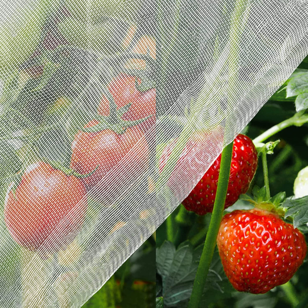 Unves 10x12ft Garden Netting, Bird Mesh Mosquito Netting, Row Covers Bird Net Barrier Screen Protect Fruits Crops, White Plant Cover Garden Mesh for Raised Beds Covers from Bugs Insect