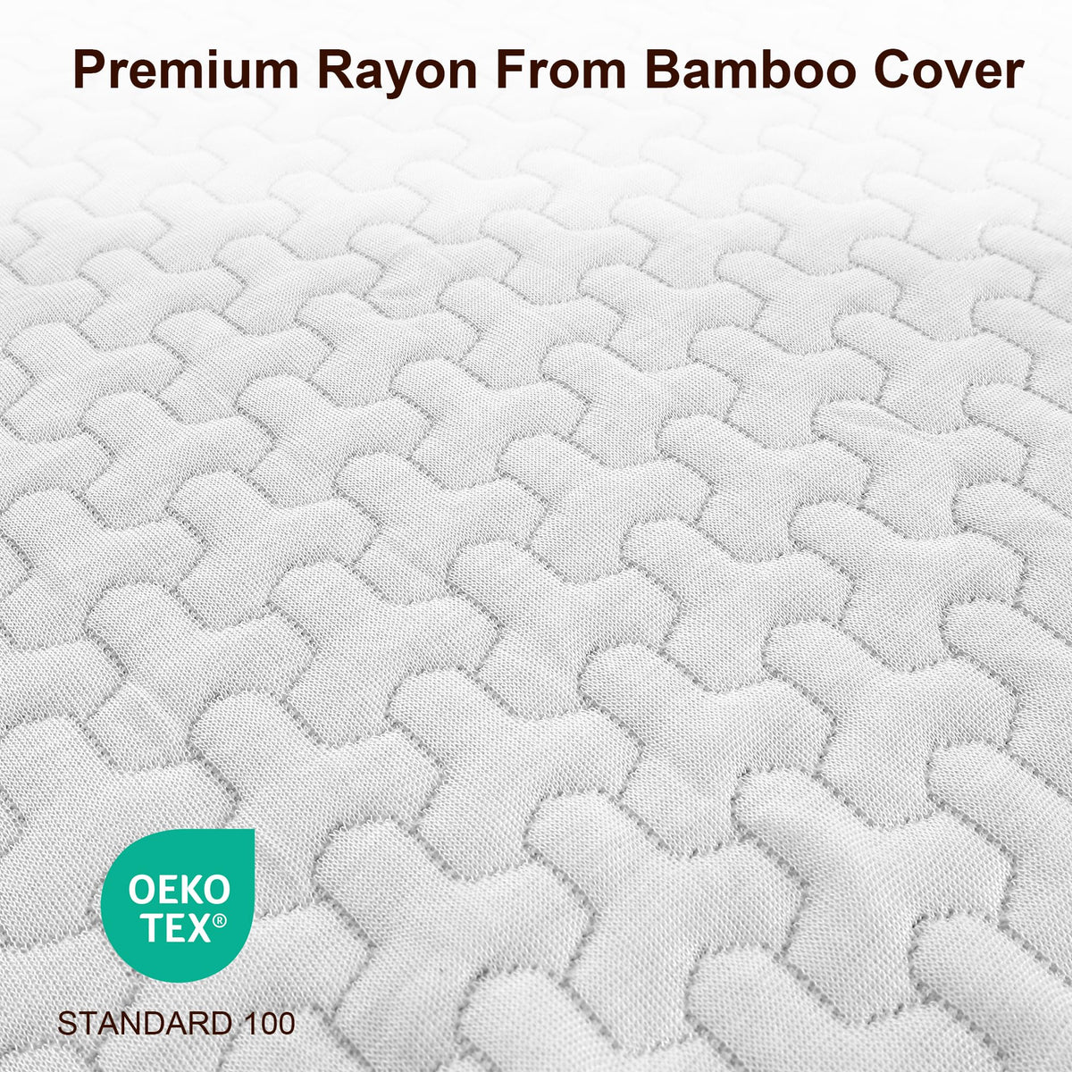 Slumbrae Bamboo Rayon Mattress Topper Cover Twin | Extends Topper Life | Anti-Slip Bottom & Adjustable Straps | 3-4 Inch Memory Foam Protector | Ideal for Dorm & Kids Beds | NOT Waterproof