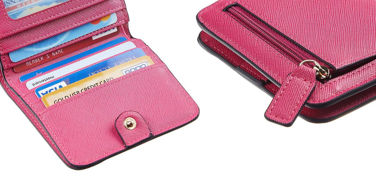 Toughergun Wallet Women Rfid Blocking Small Compact Bifold Luxury Leather Pocket Wallet Ladies Mini Purse with ID Window