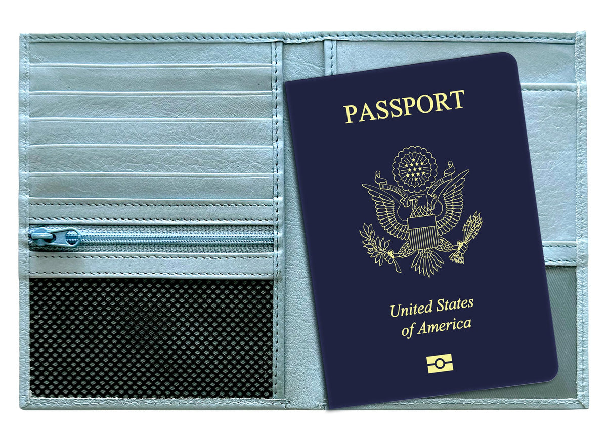 Chambray RFID Genuine Leather Passport Wallet