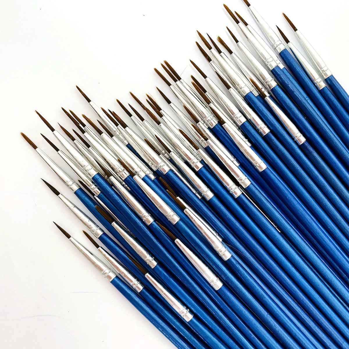 60 Pack Pointed Round Painting Brush,Hand Made Thread Drawing Brush,Detail,Nail Brushes for Detail and Miniature Drawing,Painting,Coloring by Acrylic, Oil and Watercolor (M(#00))