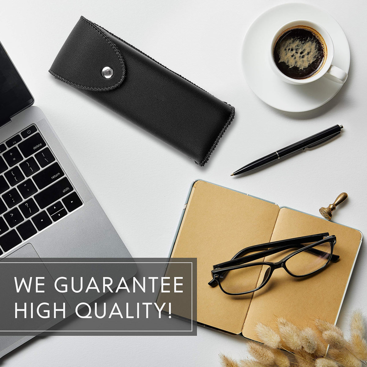PU Leather Eyeglasses Case on Belt, Hard Eyeglass Case, Glasses Holder Belt Loop, Small Case For Eyeglass, Glasses Cases, Small Sunglasses Case, Reading Glasses Case Classy Style Black