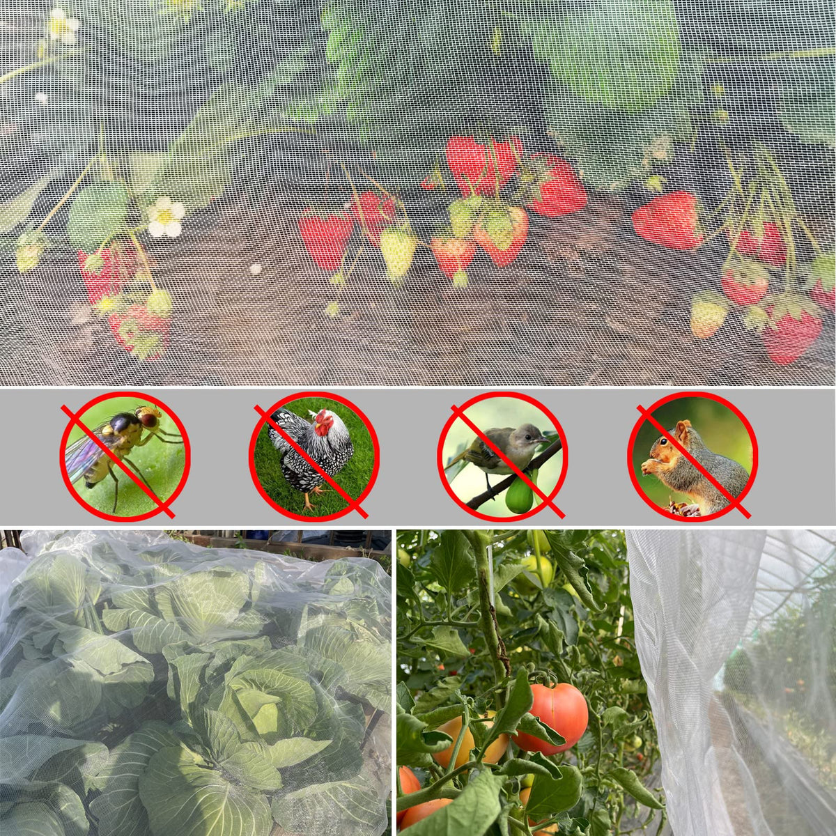 Garden Mesh Netting 10'x33' Plants Covers Ultra Fine Bug Cover Keep Trees Vegetables Fruits from Cicada Mosquito Netting for Patio Crops Flowers Protection Cicada Insect Net (White)