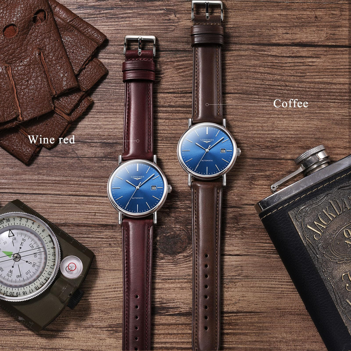 Getalia Luxurious leather Watch Band, Top Grain Genuine Leather Vintage Oil Wax, 18mm 19mm 20mm 21mm 22mm Quick Release Replacement Retro Straps for Men and Women, Thick & Soft (Wine Red Width:20mm)