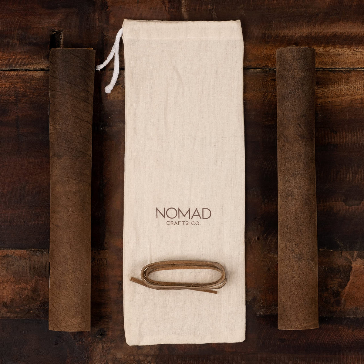 Genuine Leather Roll & Sheets Set of 4 | Soft Leather, Quality Raw, Sheet & Roll 12" x 12" + 36" Cord