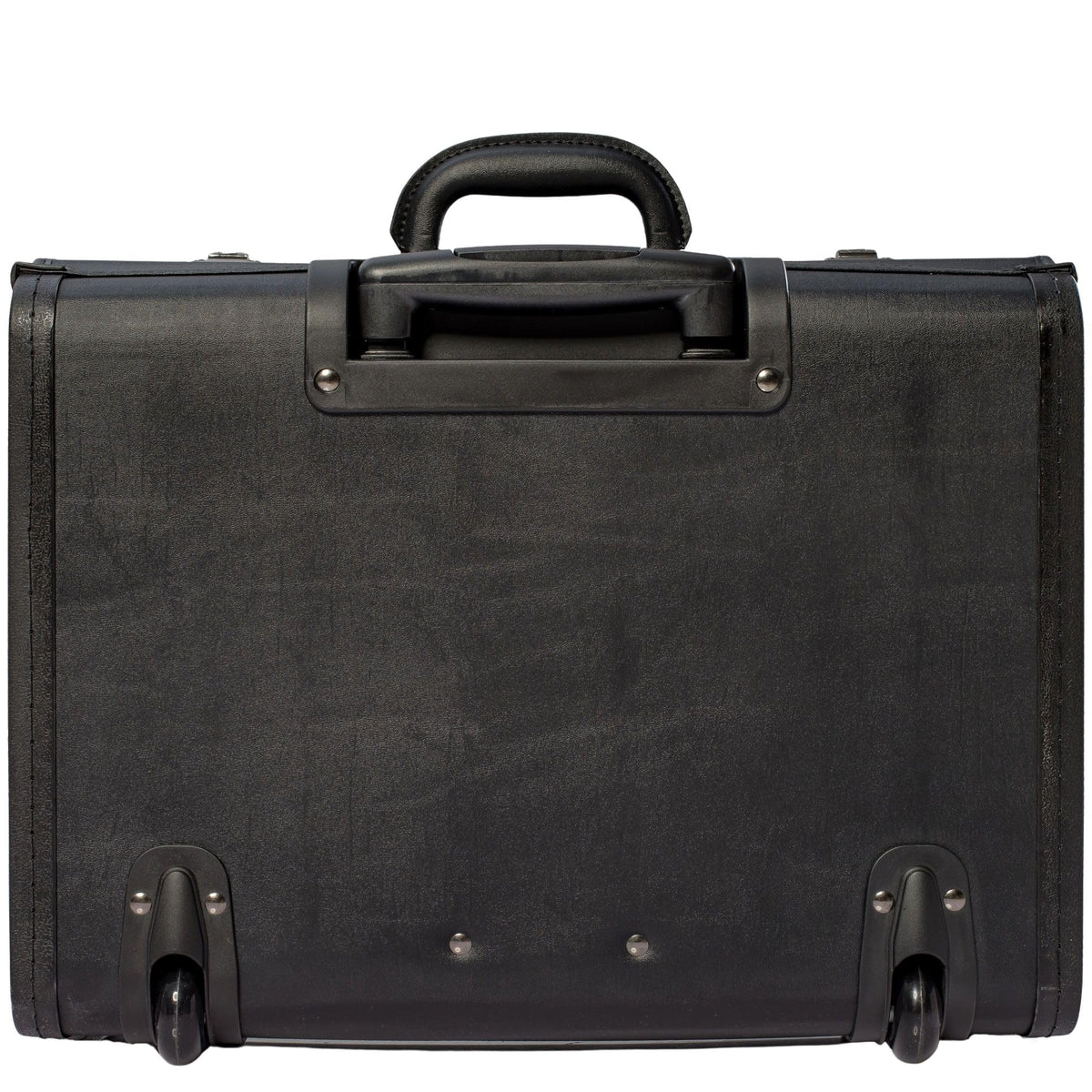 HAMMER ANVIL 19 Wheeled Briefcase Rolling Case Sales Sample Pilot Lawyer Attache Black Leatherette