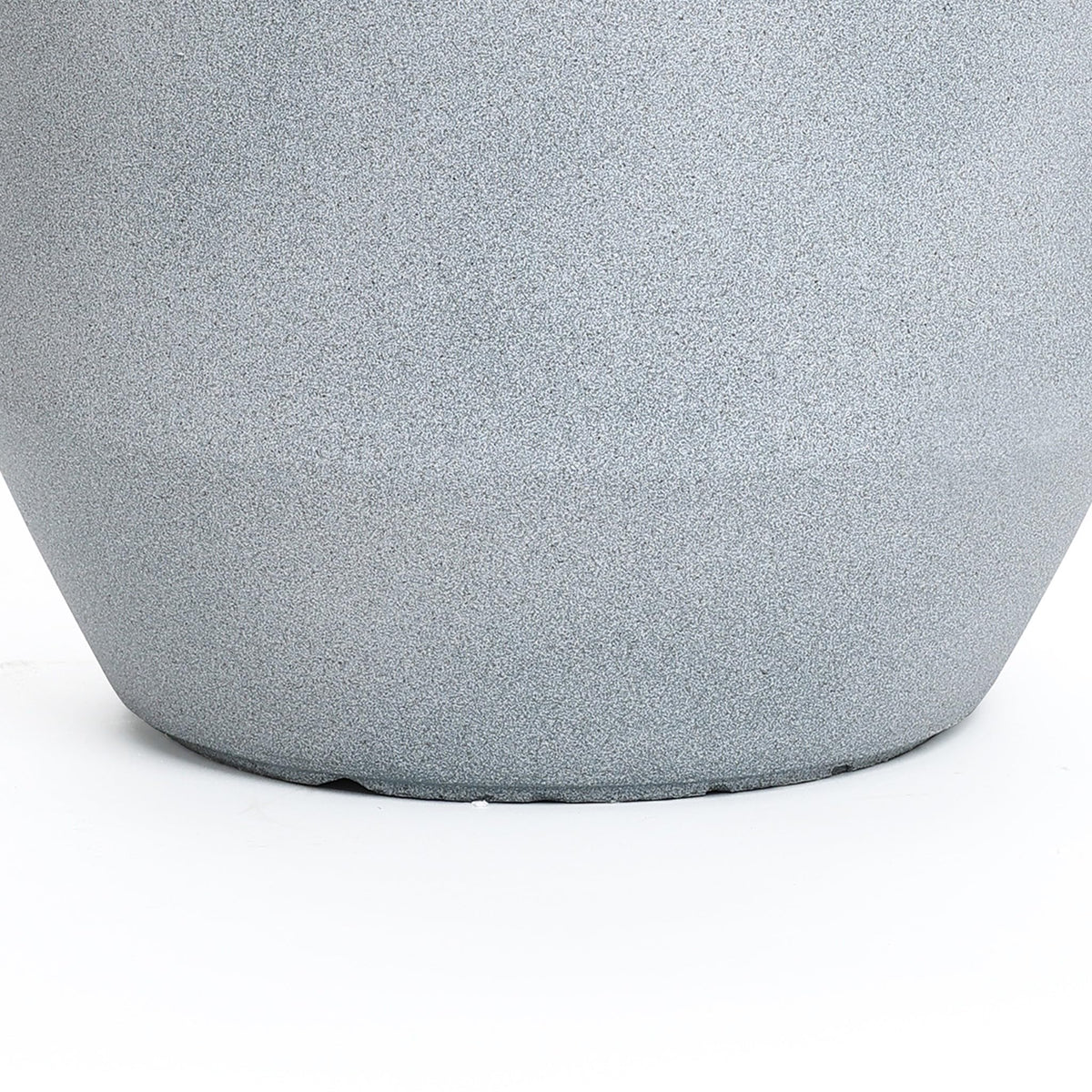 LuxenHome 14.5-Inch Dia Round Concrete Planters, Large Indoor Outdoor Decorative Plant Pots with Drainage Holes and Rubber Plug, Modern Matte Gray Minimalist Flower Pot Planters for Home Garden Patio