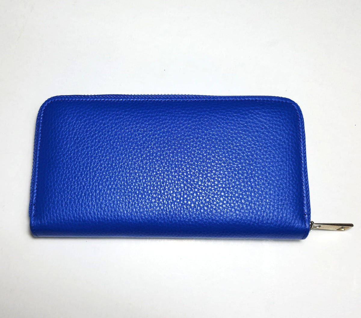 Ayaz Deri Genuine Leather Large Zipper Wallet -16 Card Slots, 2 Cash Compartments, Coin Pocket -Fits Phone -RFID Blocking (Blue)