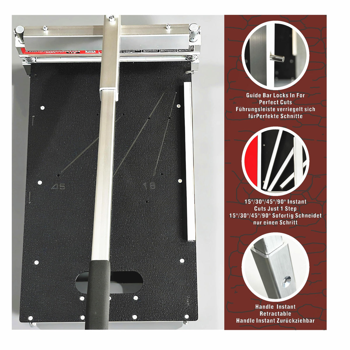 Heavy Duty Laminate/Vinyl Plank Cutter 13" With A replacement blade - Provides Clean, Splinter-Free Cuts on Laminate, Vinyl, Hardwood, Parquet, Siding & More - Double the time!
