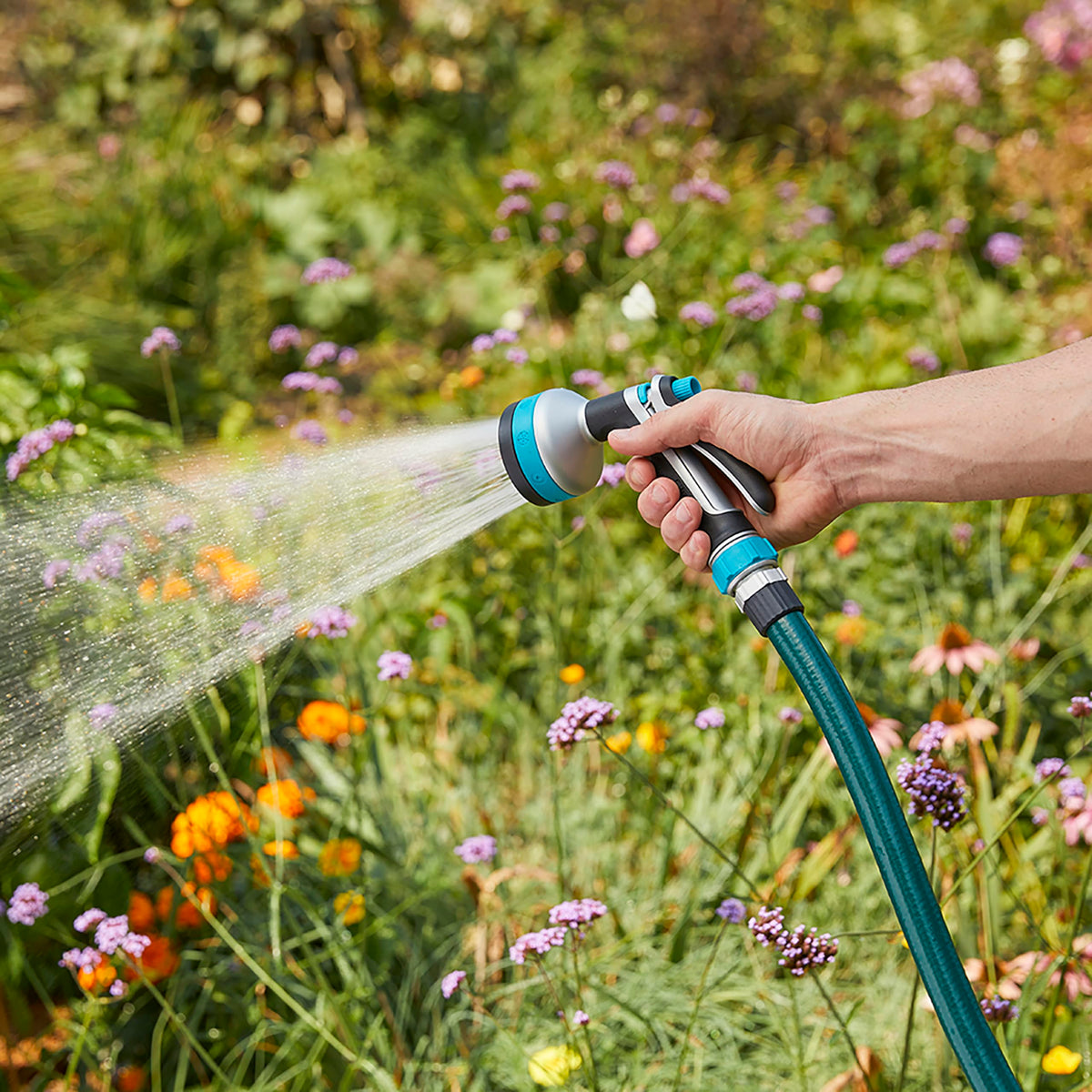 Gilmour Heavy Duty Rear Control Garden Hose Nozzle with 8 Pre-set Spray Patterns, Water Hose Nozzle for Watering Garden or Lawn