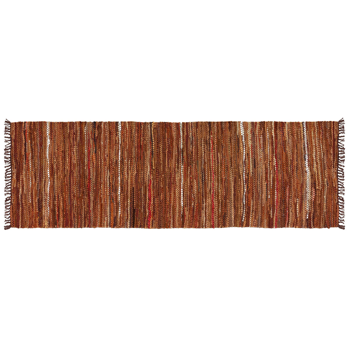 HF by LT Tucson Leather Buffet Table Runner, 18 x 96 inches, Brown