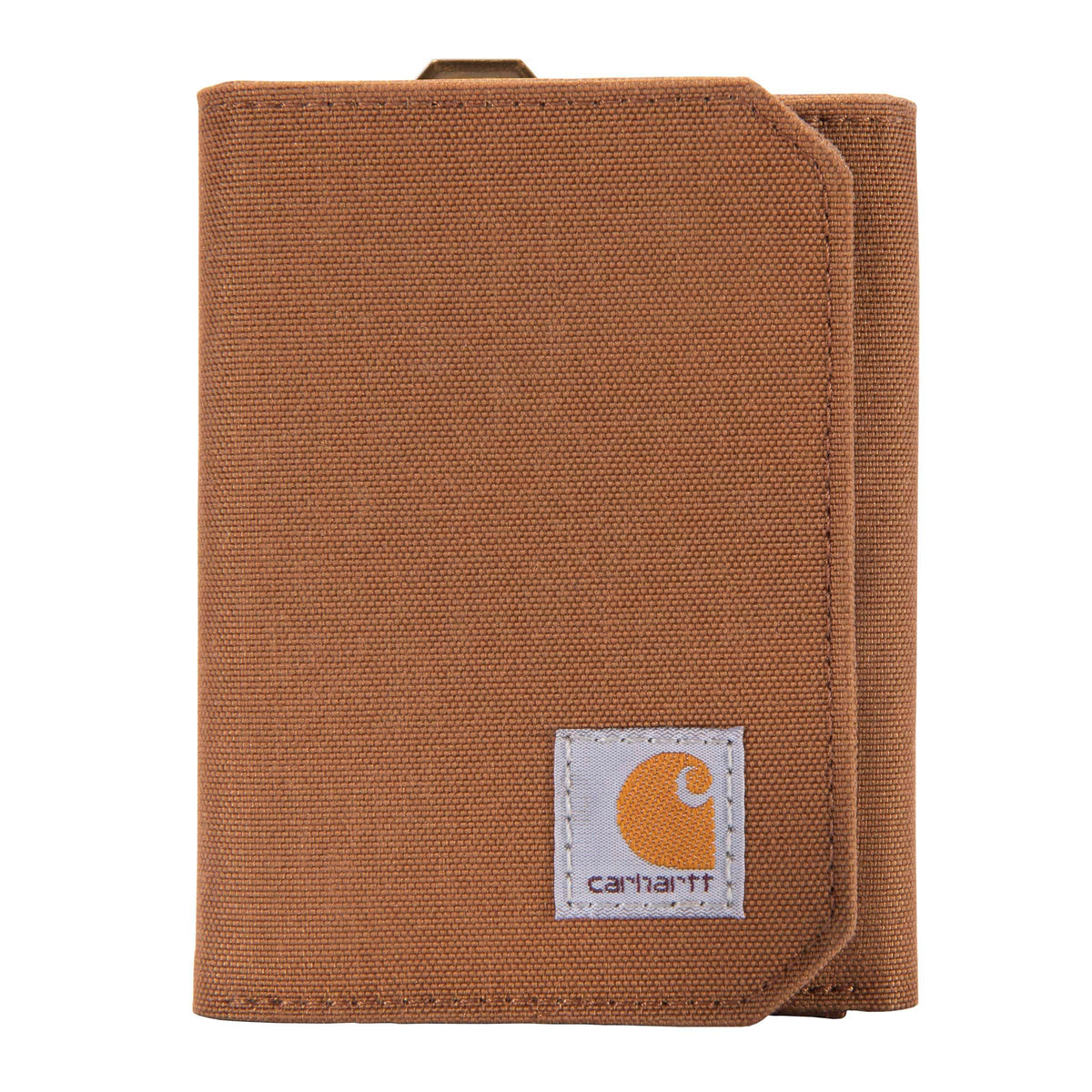Carhartt Mens 700D Nylon Duck Wallets, RFID-Blocking W/Trifold and Front Pocket Options, Carhartt Brown (Trifold)