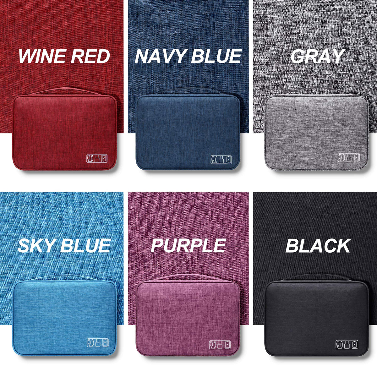 SELLYFELLY Electronic Bag Travel Cable Accessories Bag Waterproof Double Layer Electronics Organizer Portable Storage Case for Cable, Cord, Charger, Phone, Adapter, Power Bank, Kindle, Hard Drives