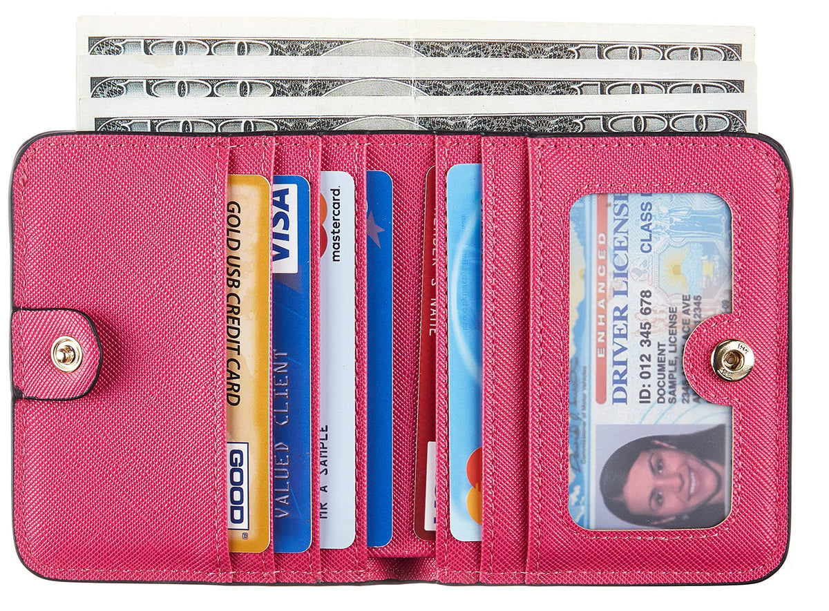 Toughergun Wallet Women Rfid Blocking Small Compact Bifold Luxury Leather Pocket Wallet Ladies Mini Purse with ID Window